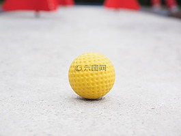 球,迷你高尔夫球,黄色