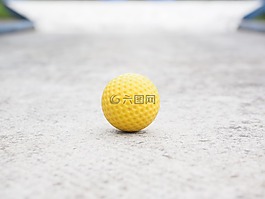 球,迷你高尔夫球,黄色