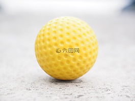 球,迷你高尔夫球,黄色