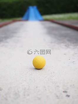 球,迷你高尔夫球,黄色