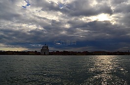 威尼斯,水,天空