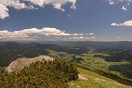 山,全景,高山