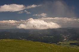 山,全景,高山