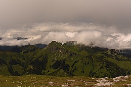 山,全景,高山