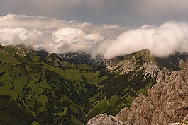 山,全景,高山