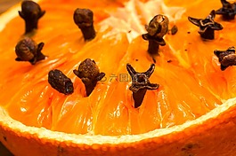 镶嵌橙色,丁香,香料