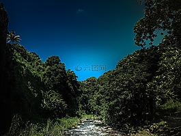 天空,美麗,河