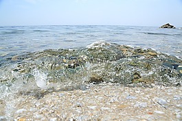 海,石頭,太陽