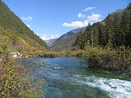 中國,湖,景觀