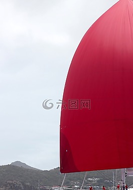 紅色的帆,海,導航