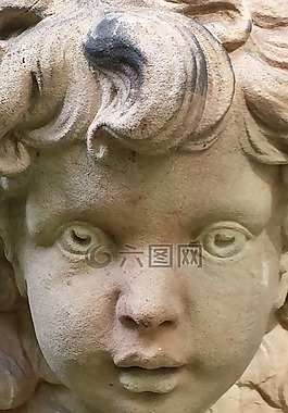 天使,雕塑,男孩
