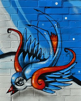 鸟,graffity,hauswand