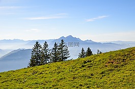 金色的秋天,高山,遠足