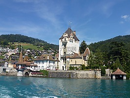 宮 oberhofen,伯爾尼高地,湖