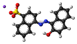 酸性紅鈉,染料,分子