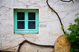 藤,窗口,葡萄