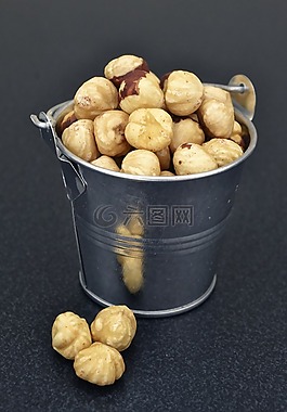 榛子,金屬水桶食品,食品攝影