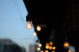 燈,晚上,黃昏