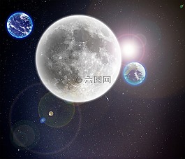 月亮,空間,行星