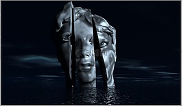 头,3d,面对