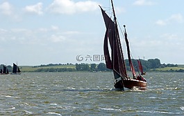 zeesboot,将各 bodden,捕鱼