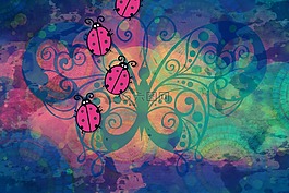 背景,多彩,bug