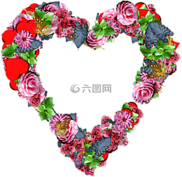 心,鮮花,png
