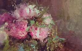 鲜花,玫瑰,粗略的画