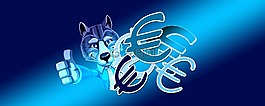 歐元,貨幣,狼