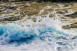 波,噴霧,泡沫