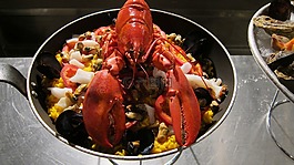 西班牙海鮮飯,龍蝦,貽貝