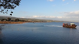 以色列,tiberias,船