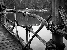 繩,橋,水