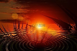 日落,晚上,黃昏