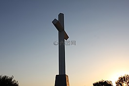 交叉,教堂,基督教
