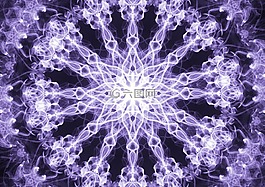 分形,曼陀羅,紫色