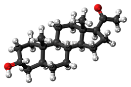 四氫孕酮,分子,模型