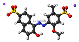 誘惑紅,分子,模型