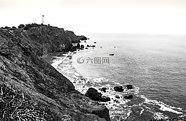 海岸,黑,白