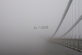 橋,薄霧,霧