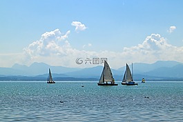 帆船,引導(dǎo),湖