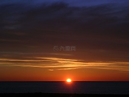天空,日出,日落