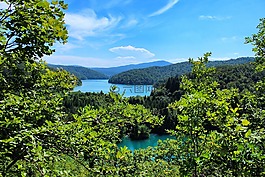 湖,天堂,克羅地亞