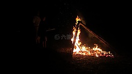 火,夜,黑