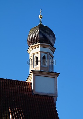 教会,尖顶,blutenburg