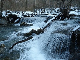 河,瀑布,水
