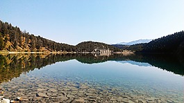 湖,蒙大拿州,山