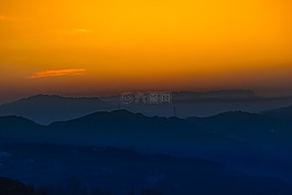日落,大自然,晚上
