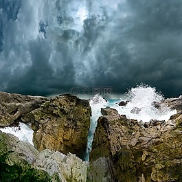 海岸,巖,海