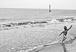 海灘,海,童年